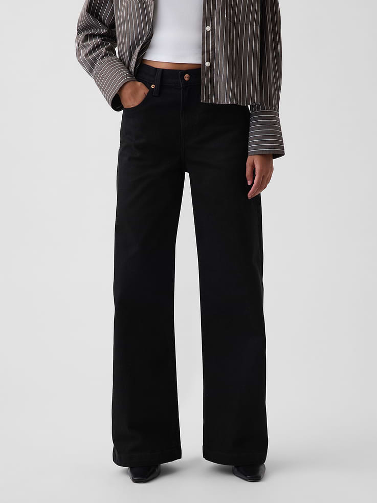 Image number 2 showing, High Rise Stride Wide-Leg Jeans