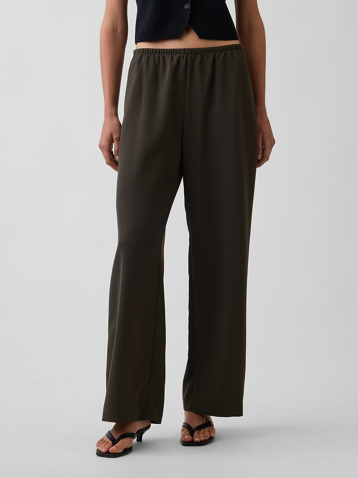 Image number 2 showing, Easy Wide-Leg Pants