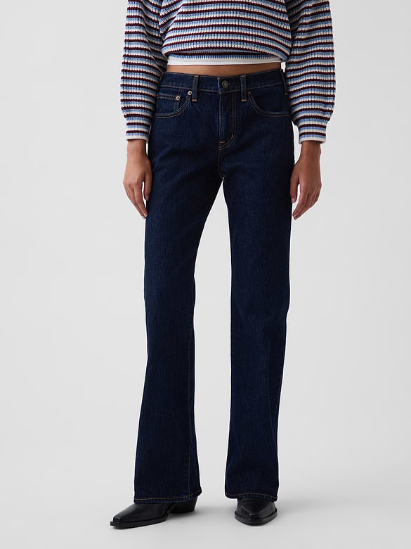Mid Rise Relaxed Flare Jeans