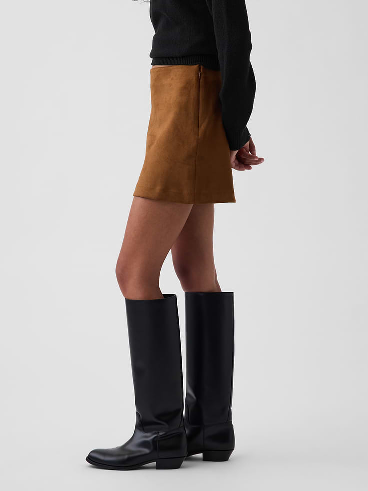 Image number 3 showing, Vegan Suede Mini Skort