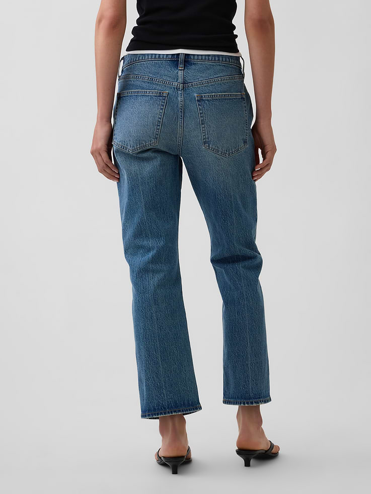 Image number 4 showing, Mid Rise Flare Crop Jeans