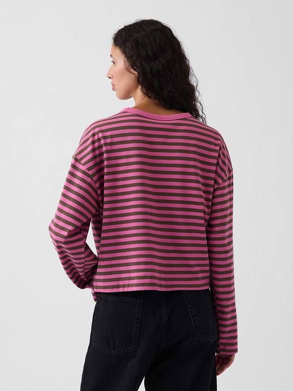 T-shirt surdimensionné court en tricot