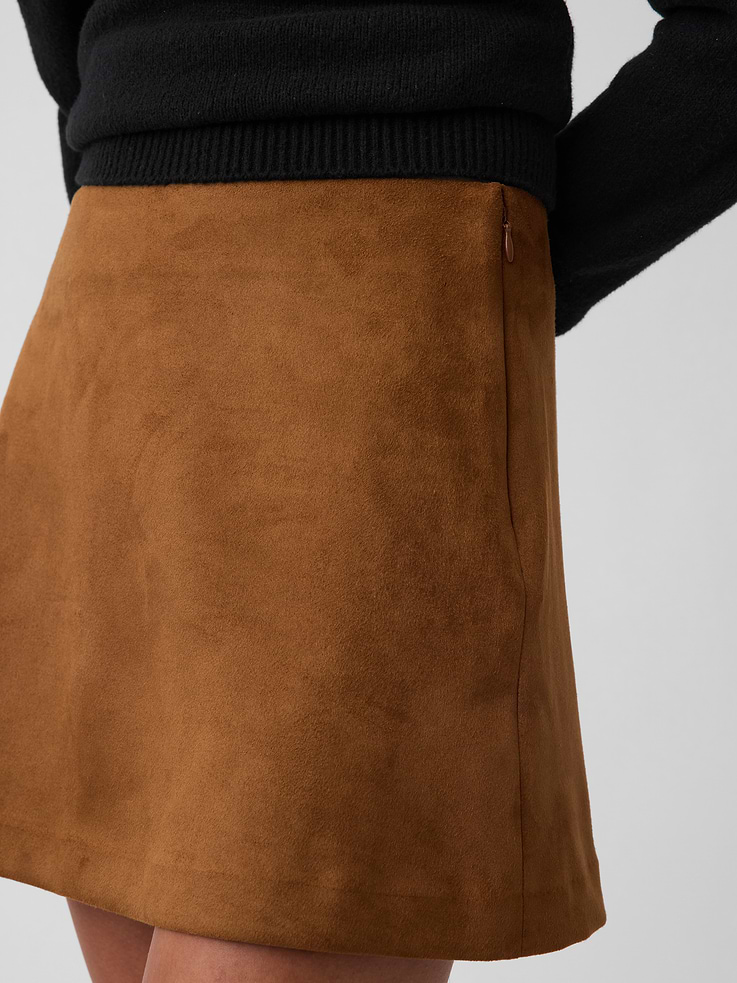 Image number 4 showing, Vegan Suede Mini Skort