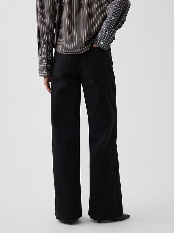 High Rise Stride Wide-Leg Jeans