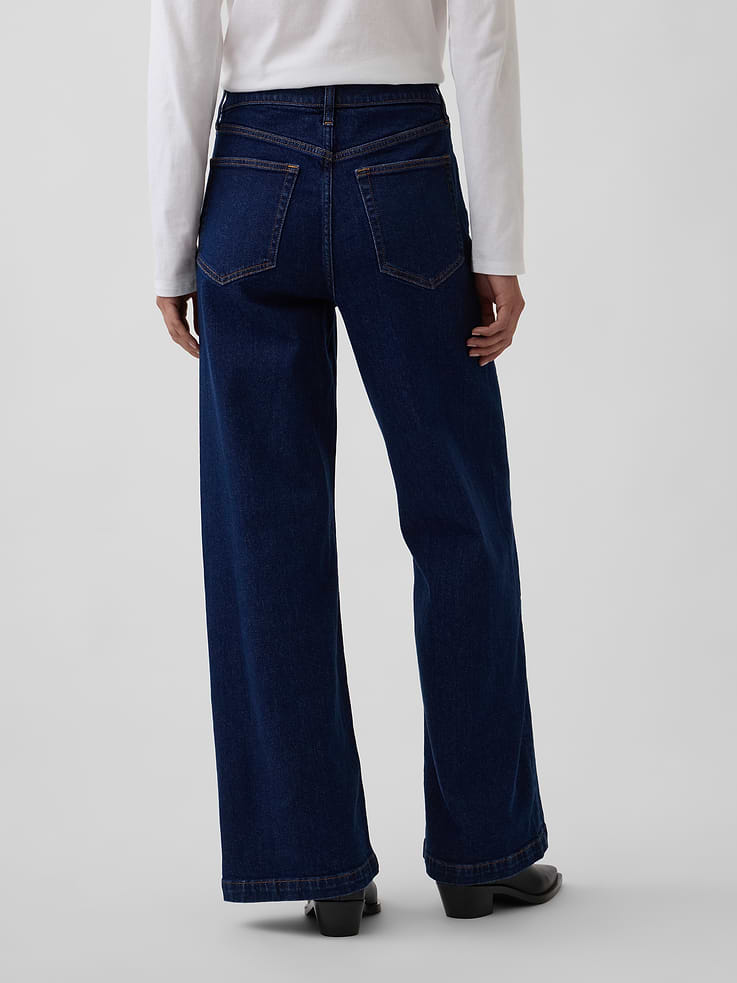 Image number 5 showing, High Rise Stride Wide-Leg Jeans