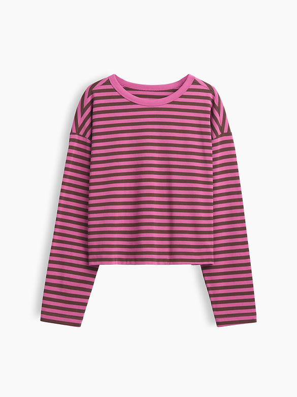T-shirt surdimensionné court en tricot