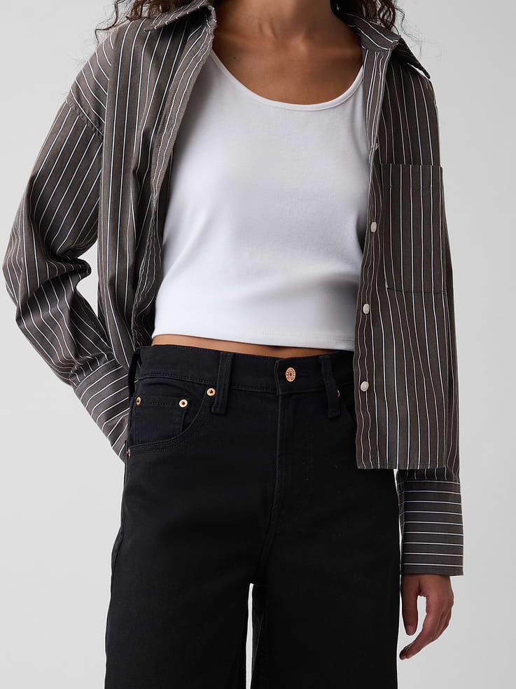 Image number 5 showing, High Rise Stride Wide-Leg Jeans