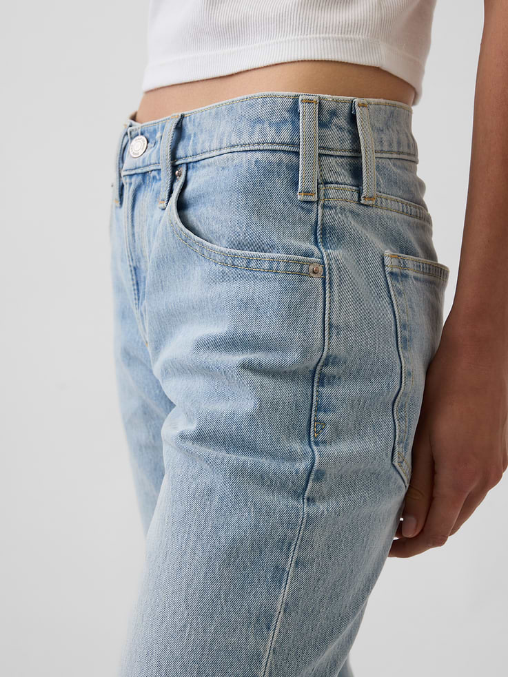 Image number 5 showing, Mid Rise Relaxed Flare Jeans