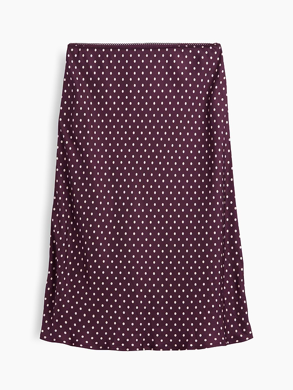 Satin Bias-Cut Skirt
