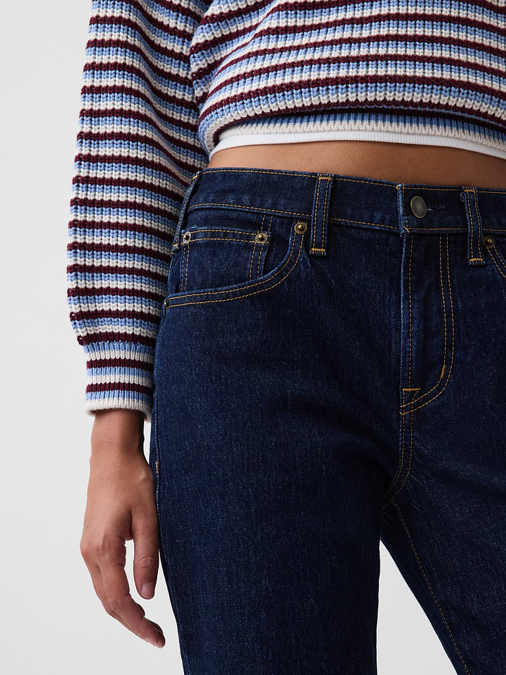 Image number 6 showing, Mid Rise Relaxed Flare Jeans