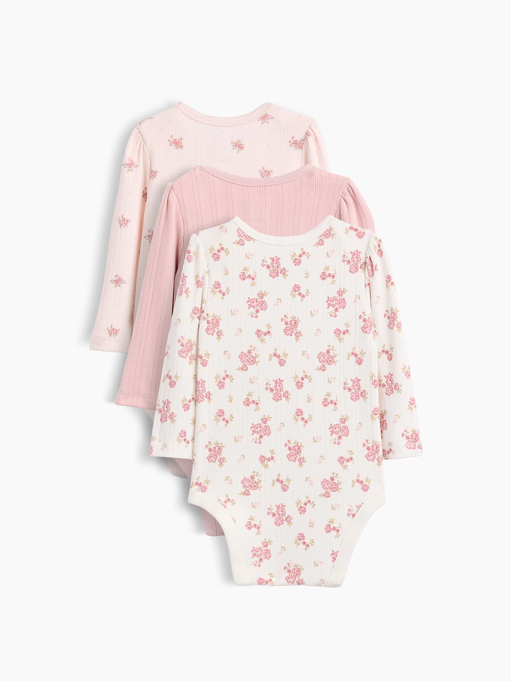 Image number 2 showing, Baby Softspun Pointelle Bodysuit (3-Pack)