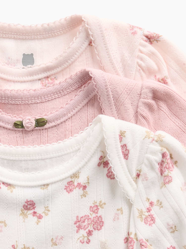 Image number 3 showing, Baby Softspun Pointelle Bodysuit (3-Pack)
