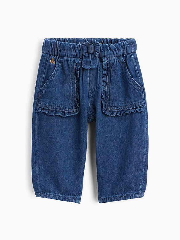 Baby Ruffle Bow Pull-On Jeans
