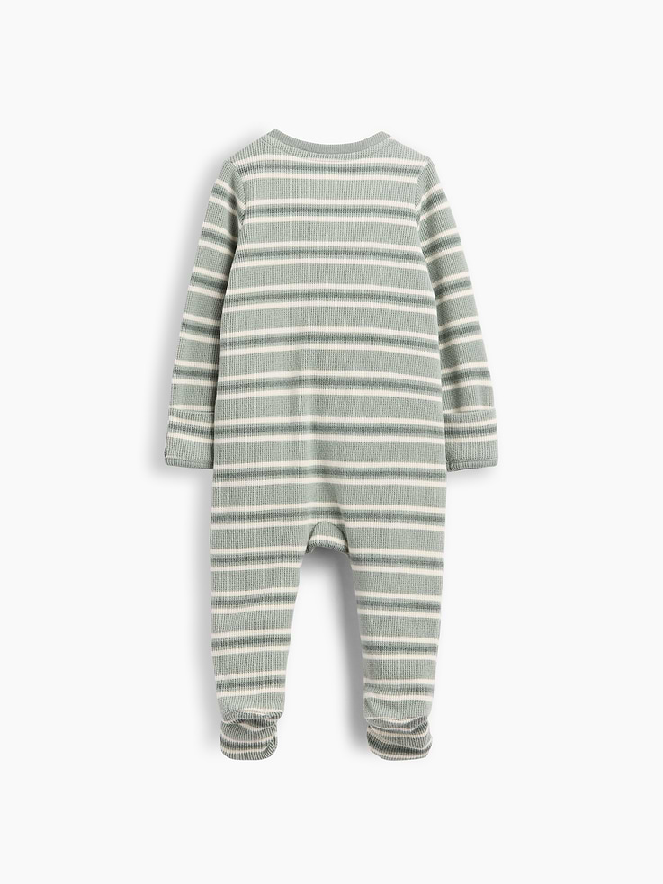 Image number 2 showing, Baby Softspun Waffle Footed One-Piece