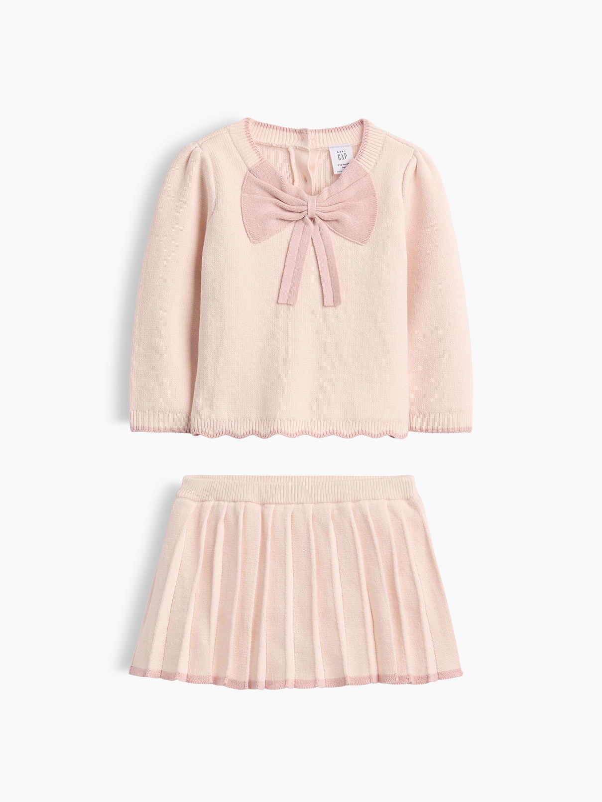 Baby Bow Sweater Skort Set