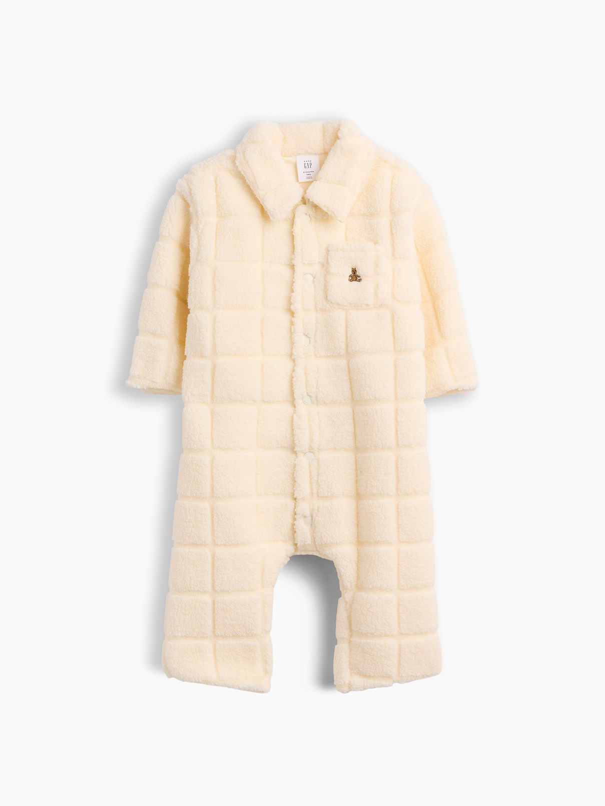 Baby Jersey-Lined Sherpa One-Piece