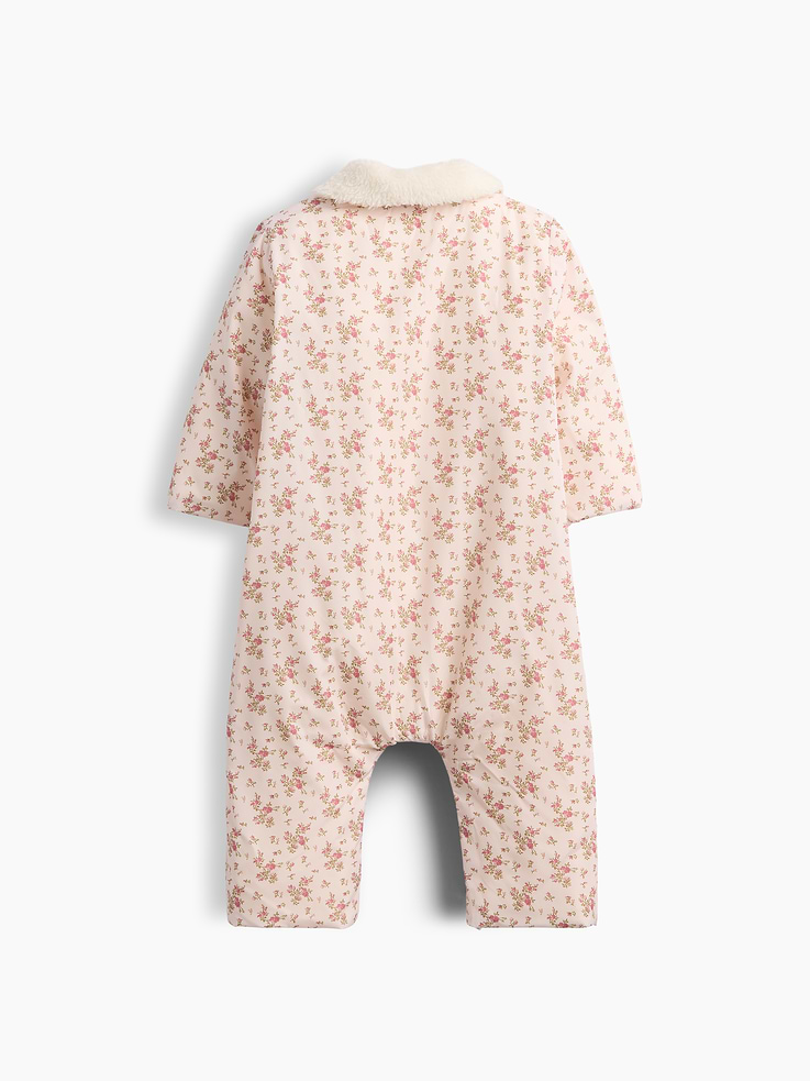 Image 2 of 3, Baby Sherpa-Lined Floral Coated One-Piece