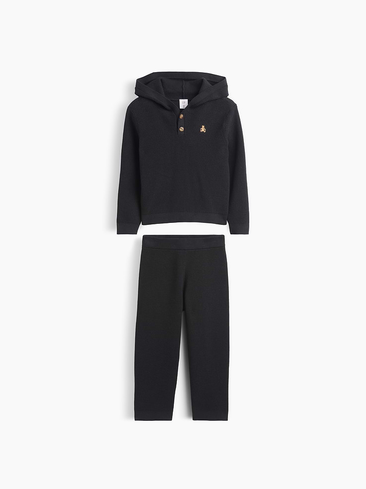 L'image numéro 1 présente Ensemble avec chandail henley à capuchon pour Bébé et Tout-petit
