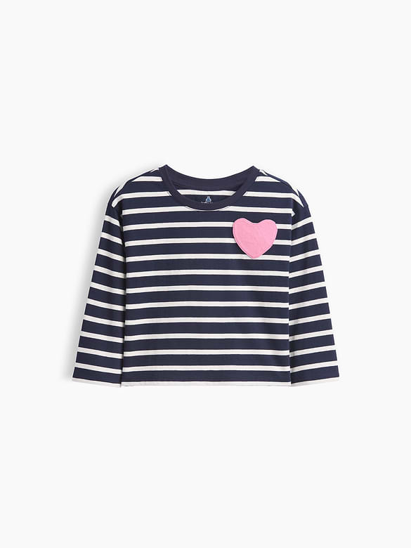 Baby & Toddler Heart Pocket Stripe T-Shirt