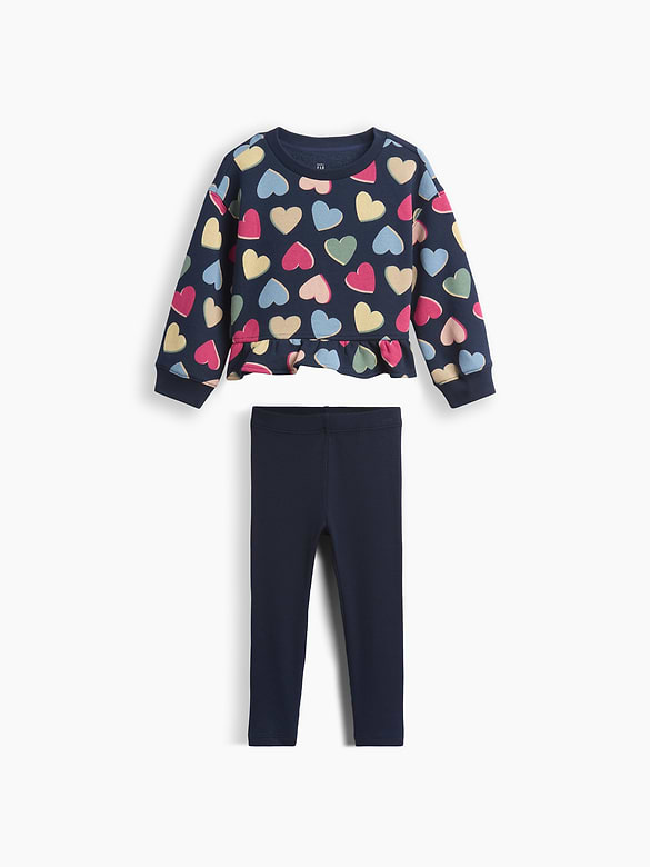 Baby & Toddler Peplum Sweatshirt & Leggings Set