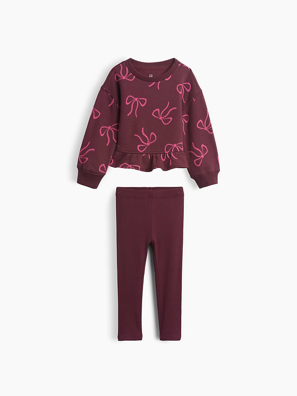 Baby & Toddler Peplum Sweatshirt & Leggings Set