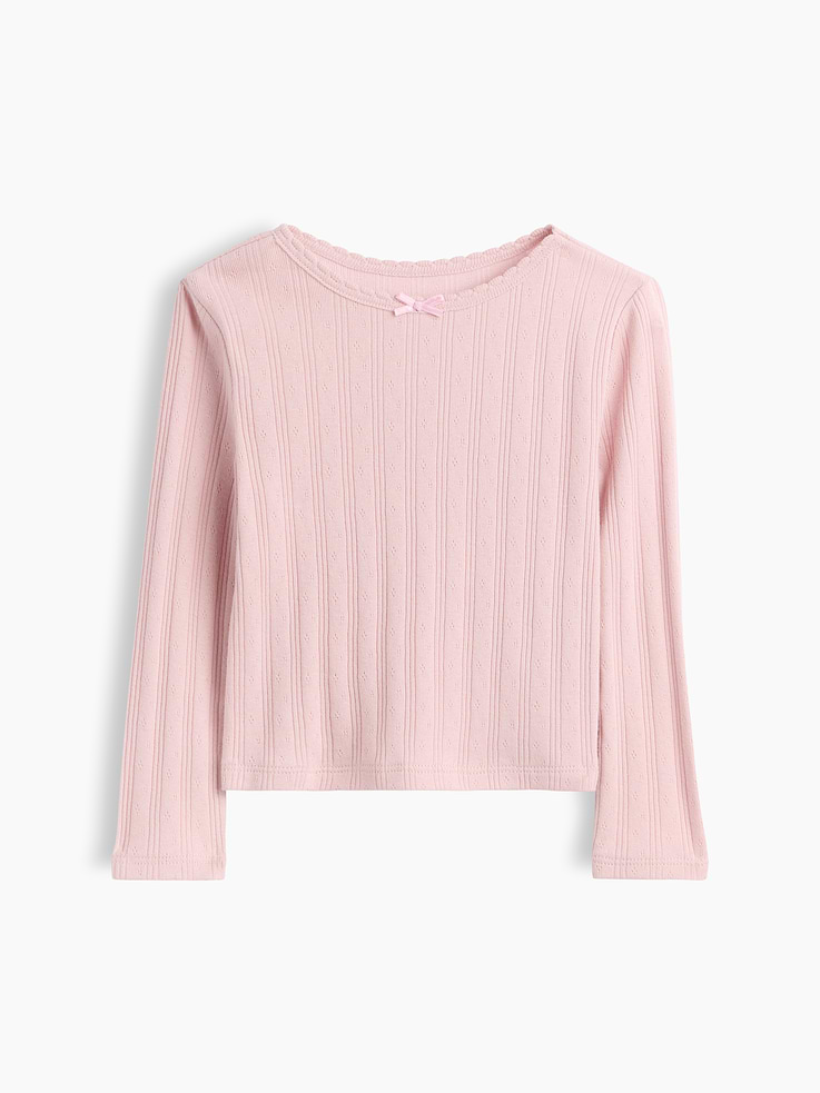 Image number 1 showing, Baby & Toddler Pointelle Rib T-Shirt