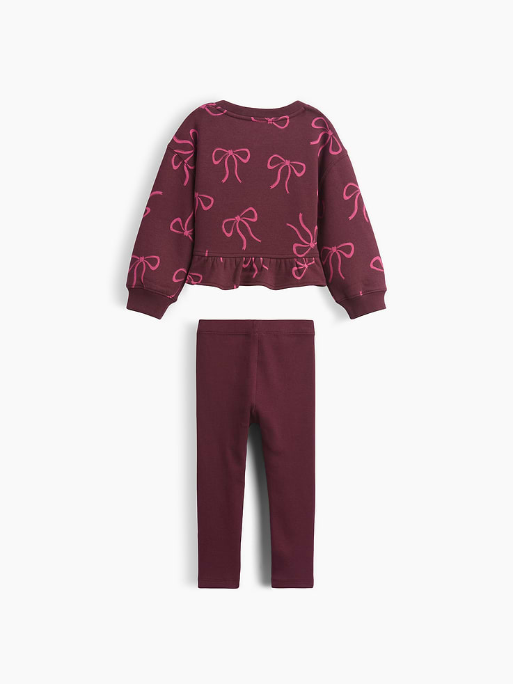 Image number 2 showing, Baby & Toddler Peplum Sweatshirt & Leggings Set