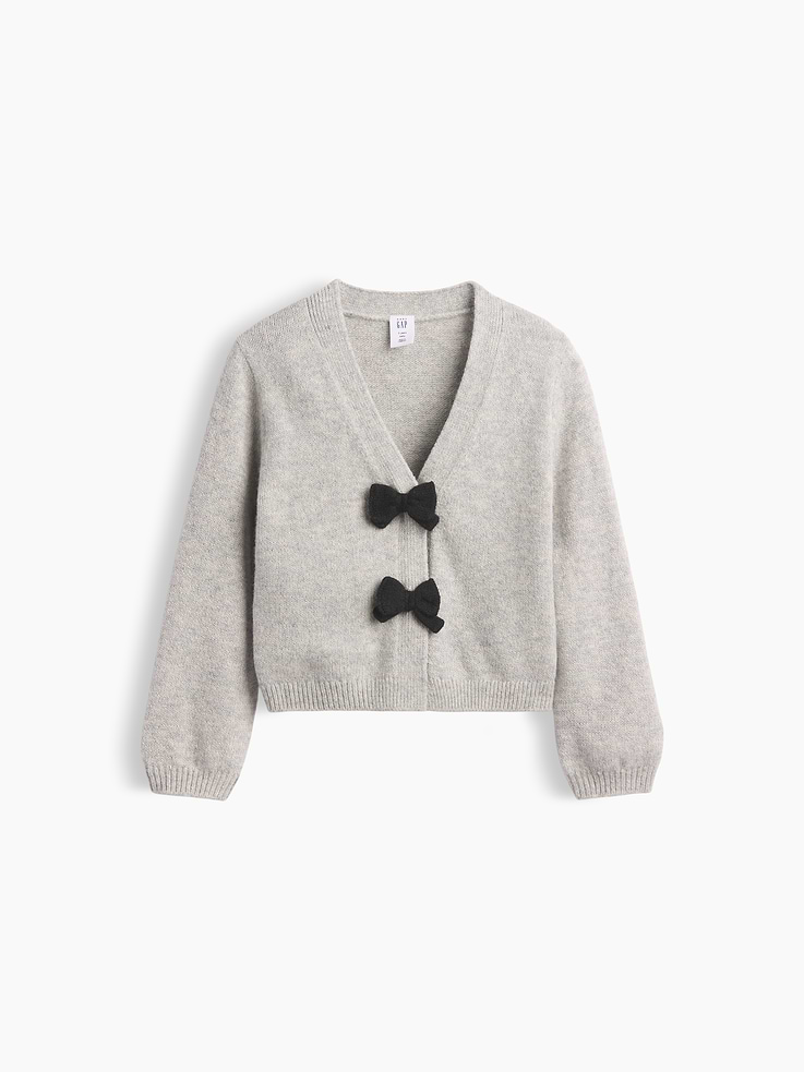 Image 2 of 3, Baby & Toddler CashSoft Bow Cardigan Sweater