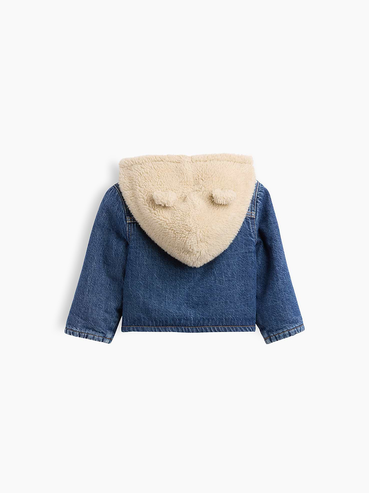 Image number 2 showing, Baby & Toddler Hooded Sherpa & Denim Jacket