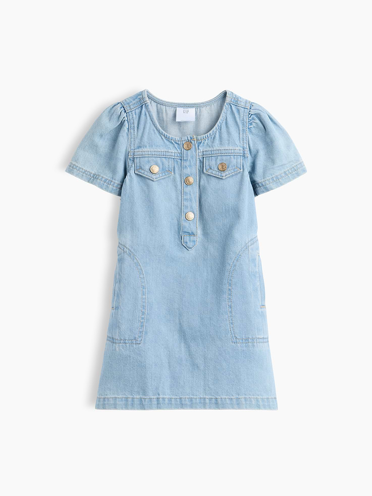 Image number 2 showing, Baby & Toddler Denim Shirtdress