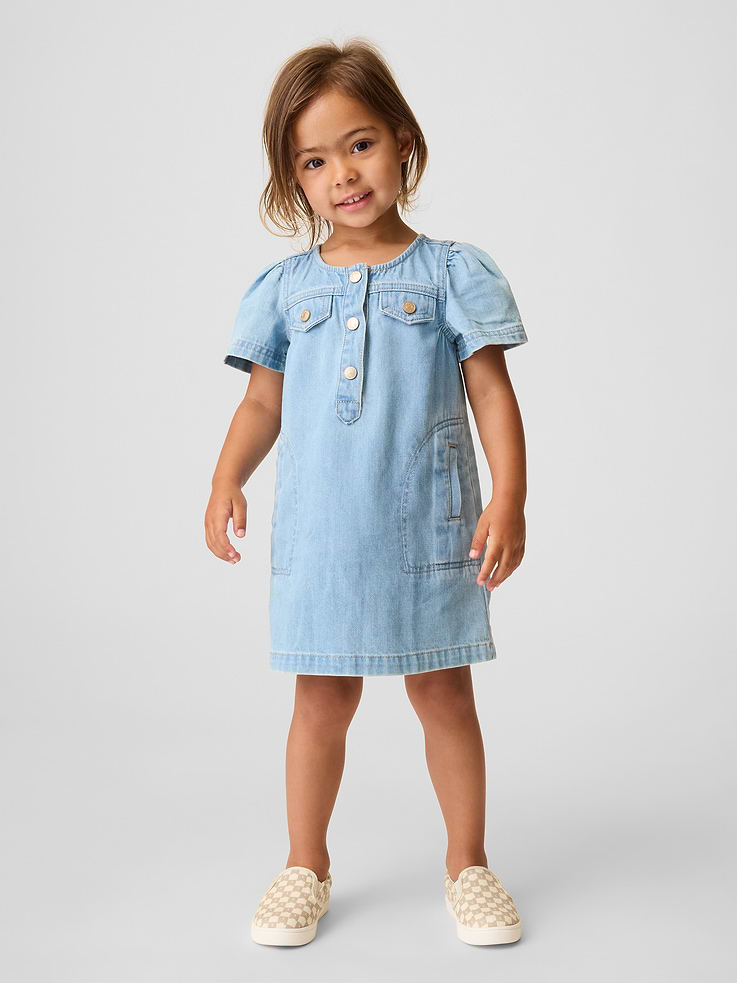 Image number 1 showing, Baby & Toddler Denim Shirtdress