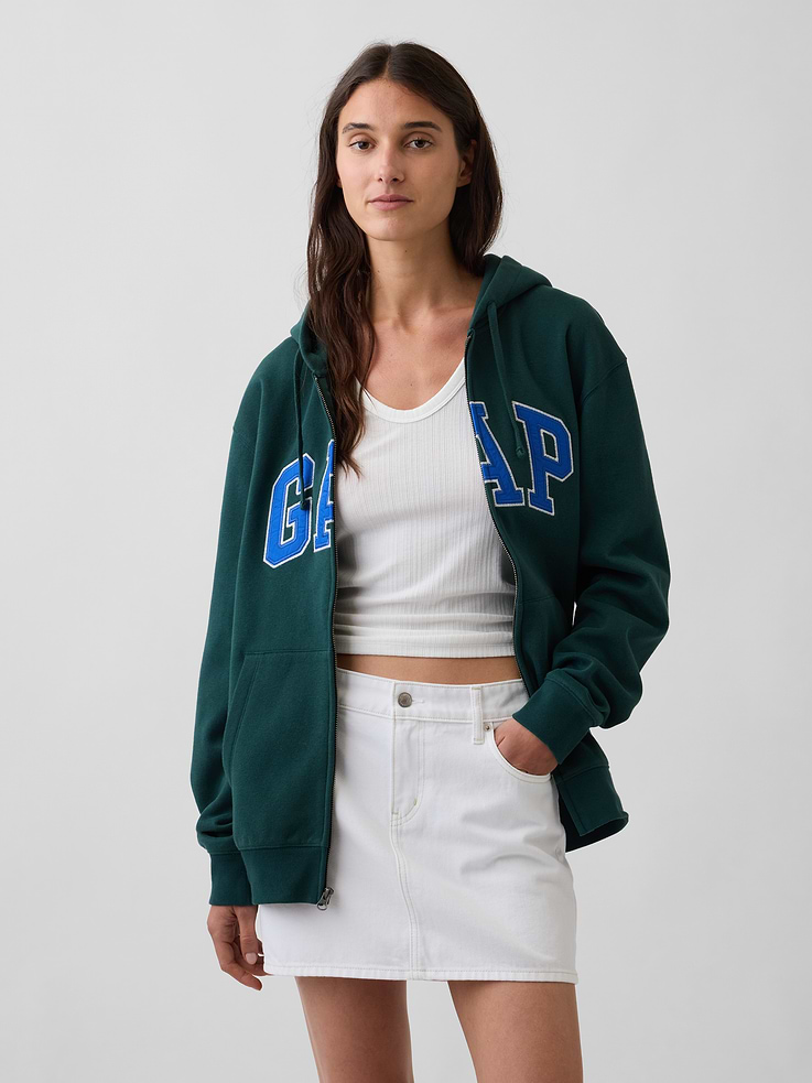 Image number 5 showing, Adult VintageSoft Arch Logo Zip Hoodie