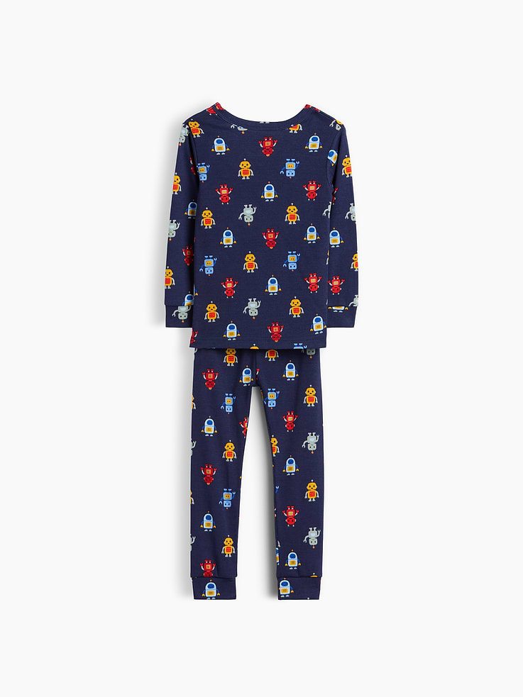 Image number 2 showing, Baby & Toddler Organic Brushed Cotton Robot PJ Set