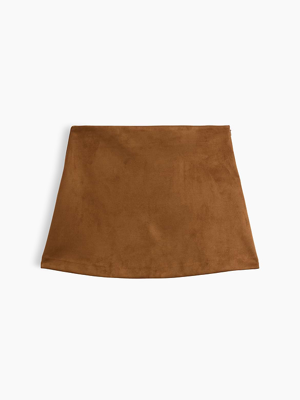 Vegan Suede Mini Skort