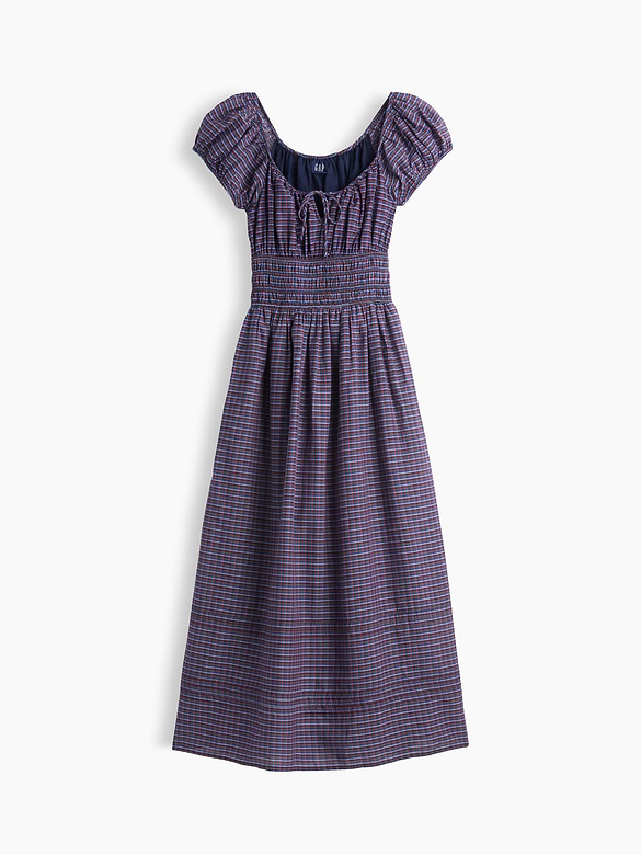 Voile Smocked-Waist Maxi Dress