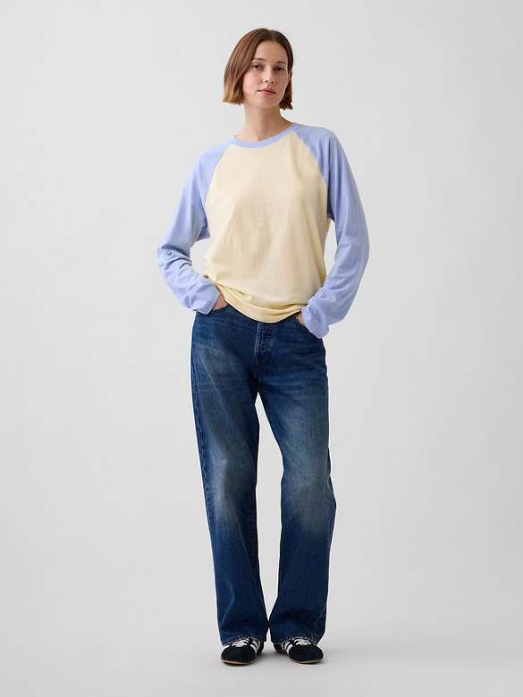 100% Cotton Authentic Raglan Big T-Shirt