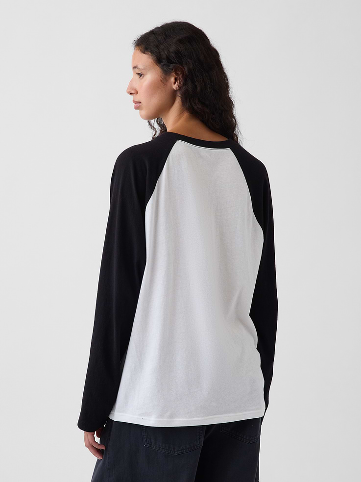 Image number 3 showing, 100% Cotton Authentic Raglan Big T-Shirt