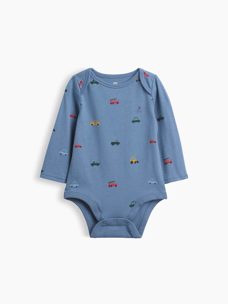 Image number 1 showing, Baby First Favorites Organic Cotton Brannan Bear Toile Bodysuit