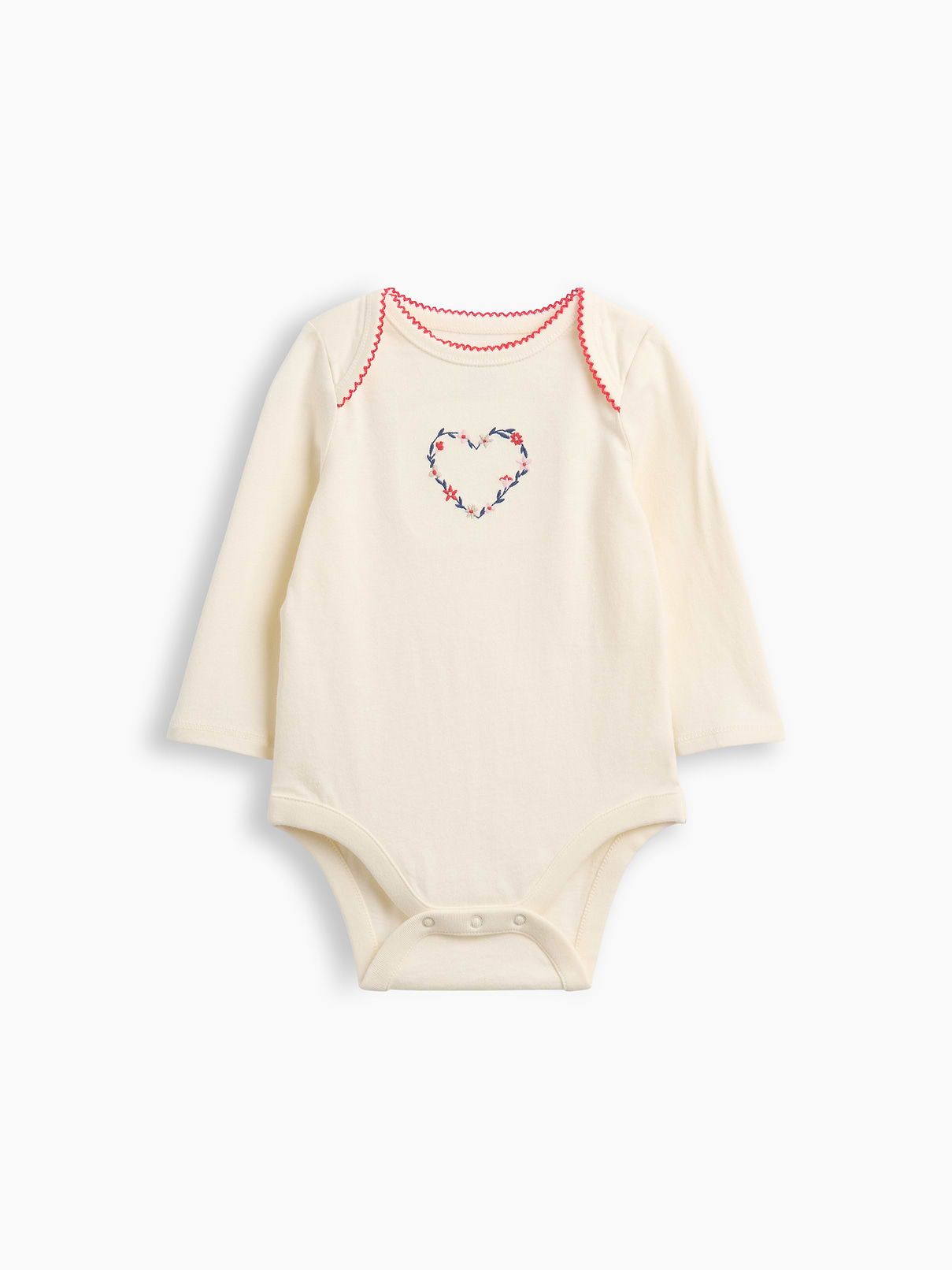 Baby Organic Cotton Floral Heart Bodysuit