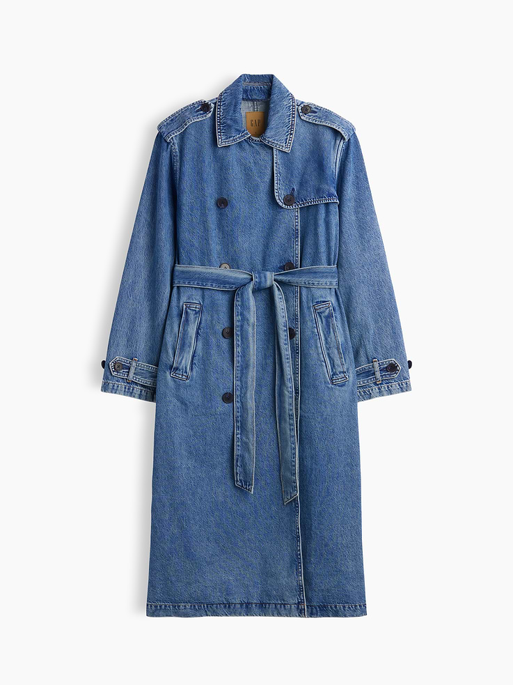 Image number 6 showing, Longline Icon Denim Trench Jacket