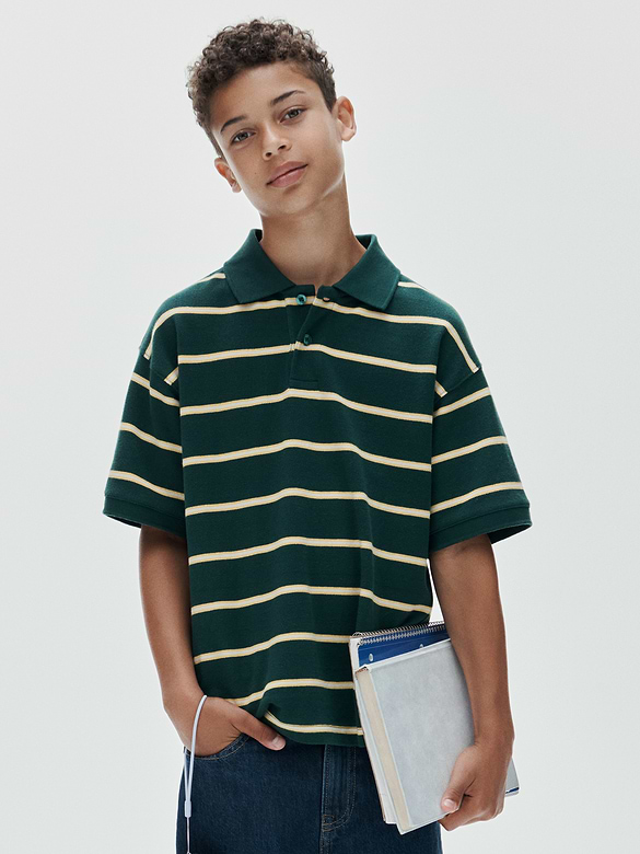 Kids Relaxed Pique Polo Shirt