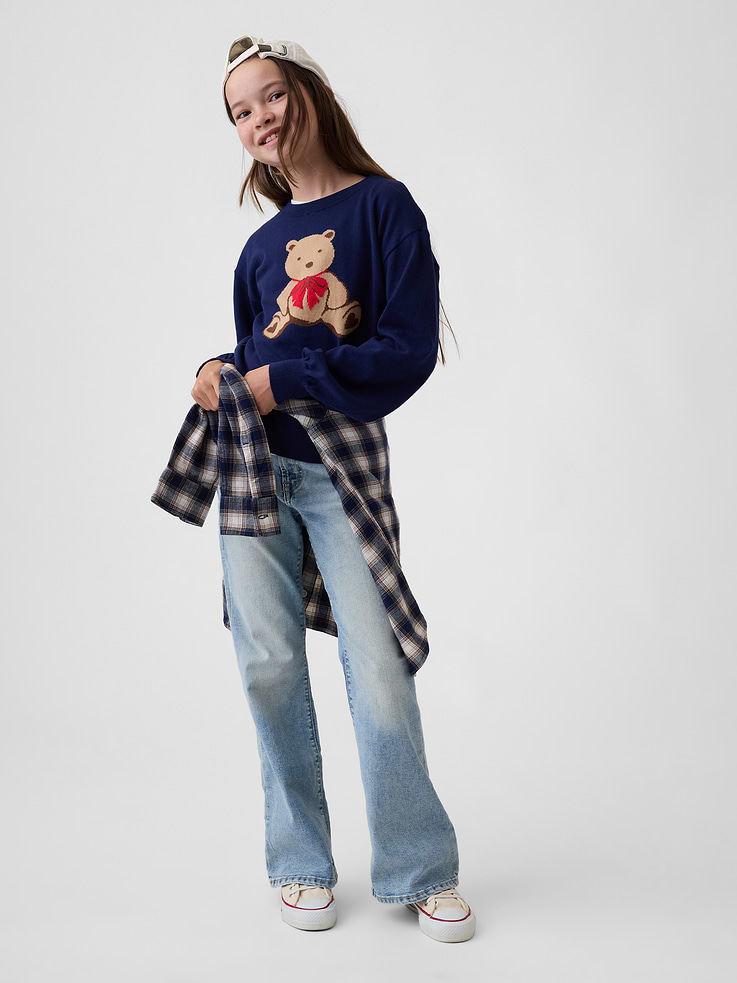 Image number 1 showing, Kids High Rise '70s Flare Jeans