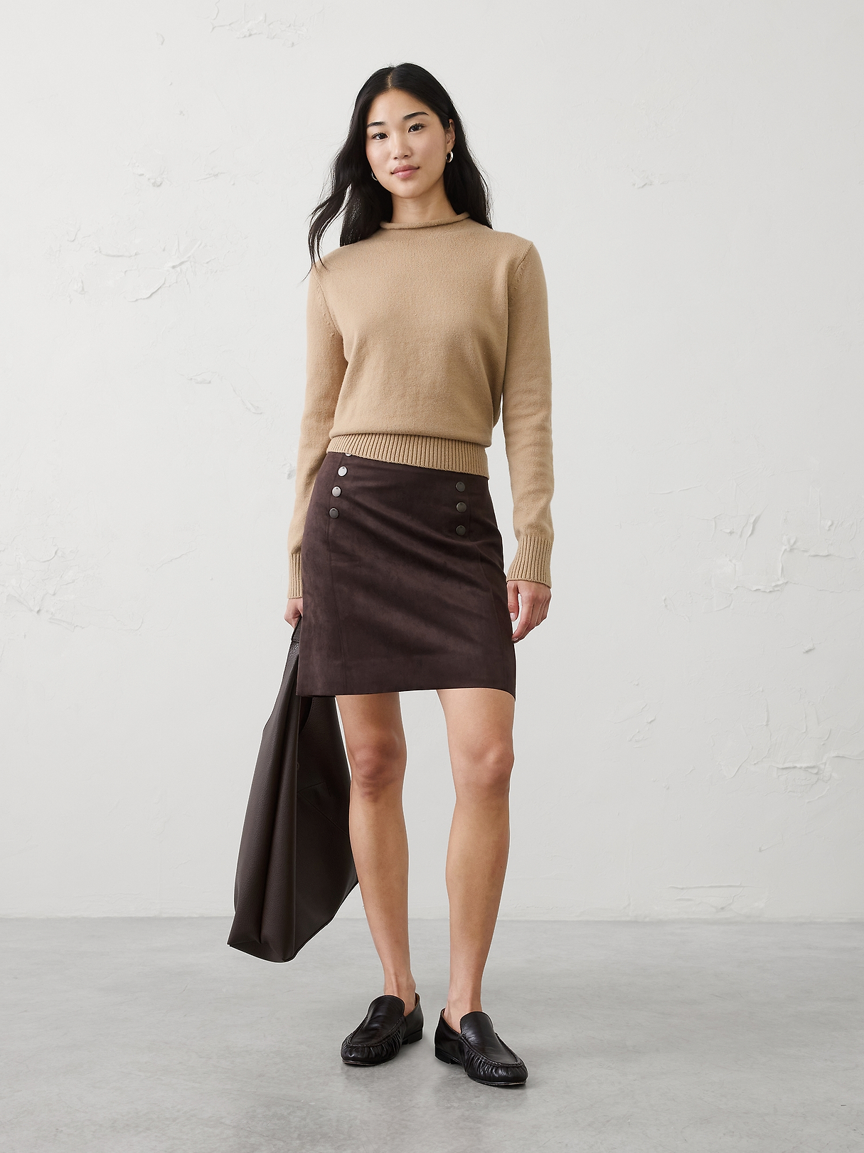 Perfectly Soft Roll Mock-Neck Sweater | Banana Republic Factory