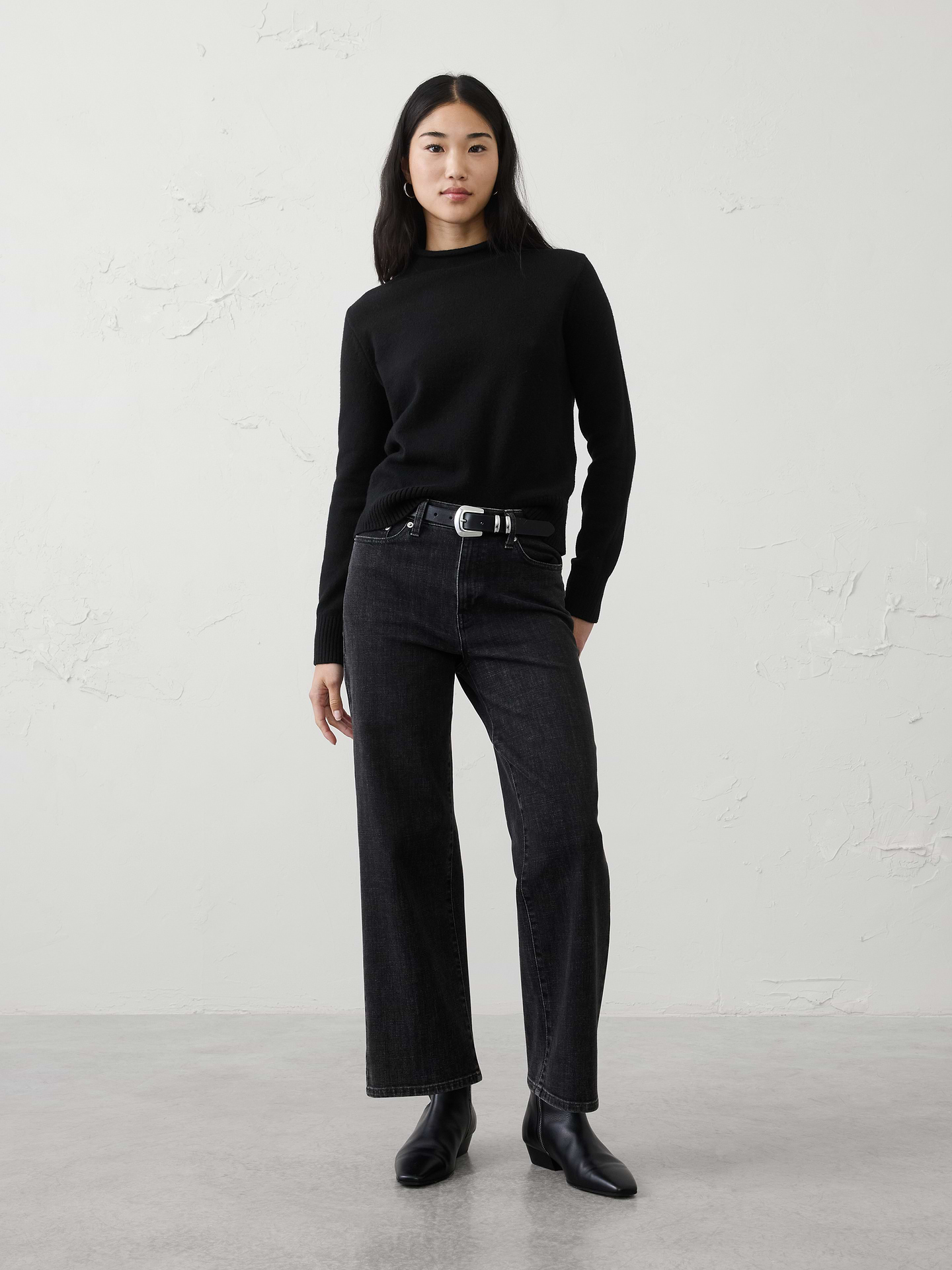 Image number 1 showing, Perfectly Soft Roll Mock-Neck Sweater