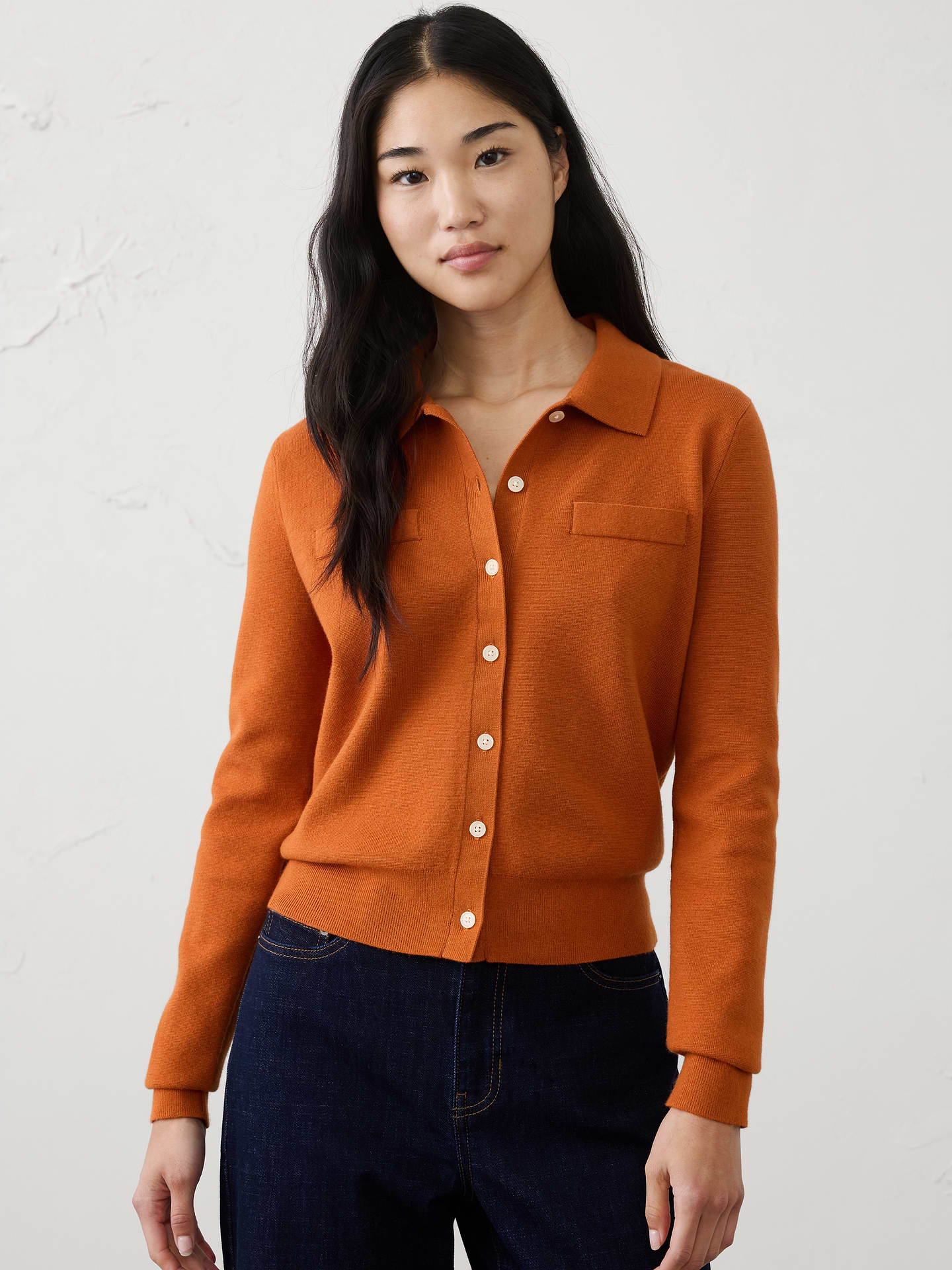 Image number 1 showing, Collared Cardigan Sweater
