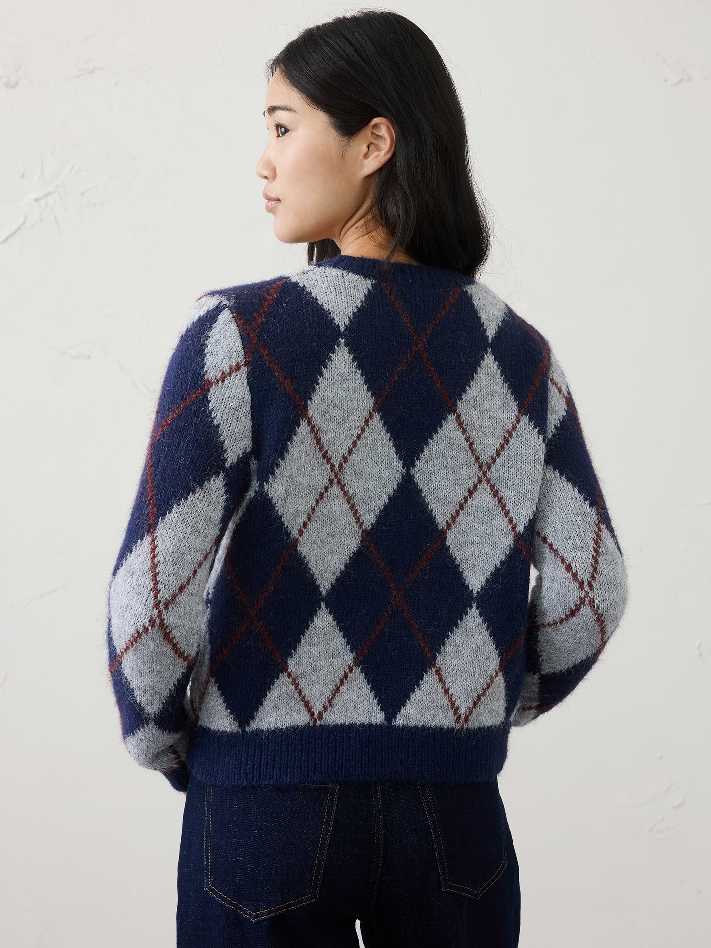 Image number 2 showing, Plush Chunky Argyle Sweater