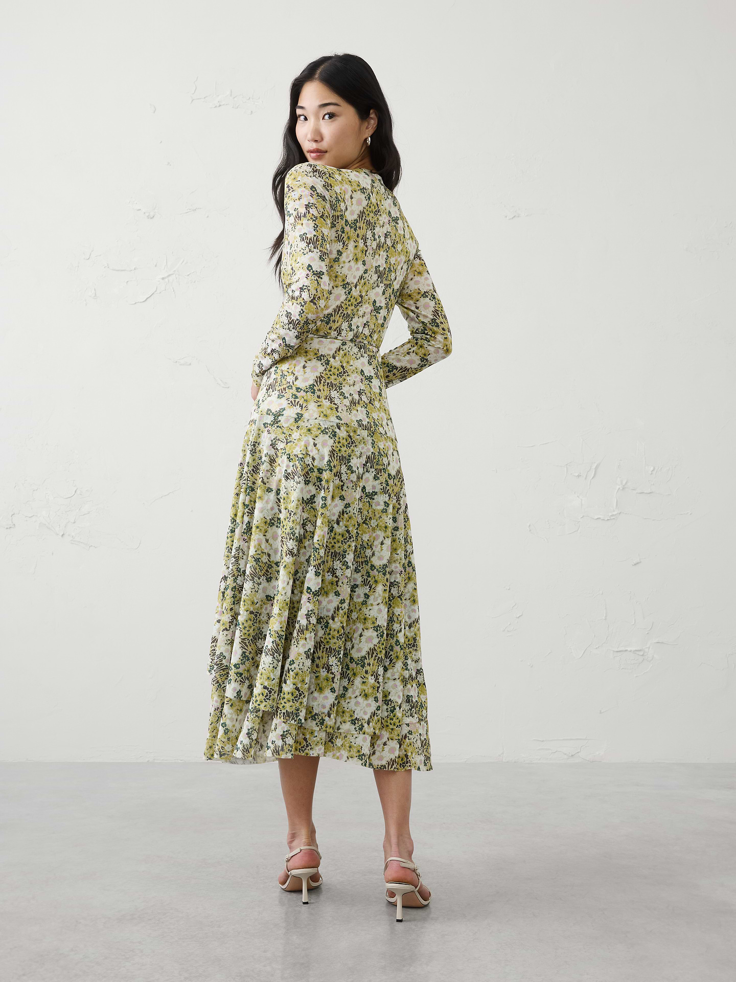 Image number 2 showing, Mesh Tiered Wrap Maxi Dress