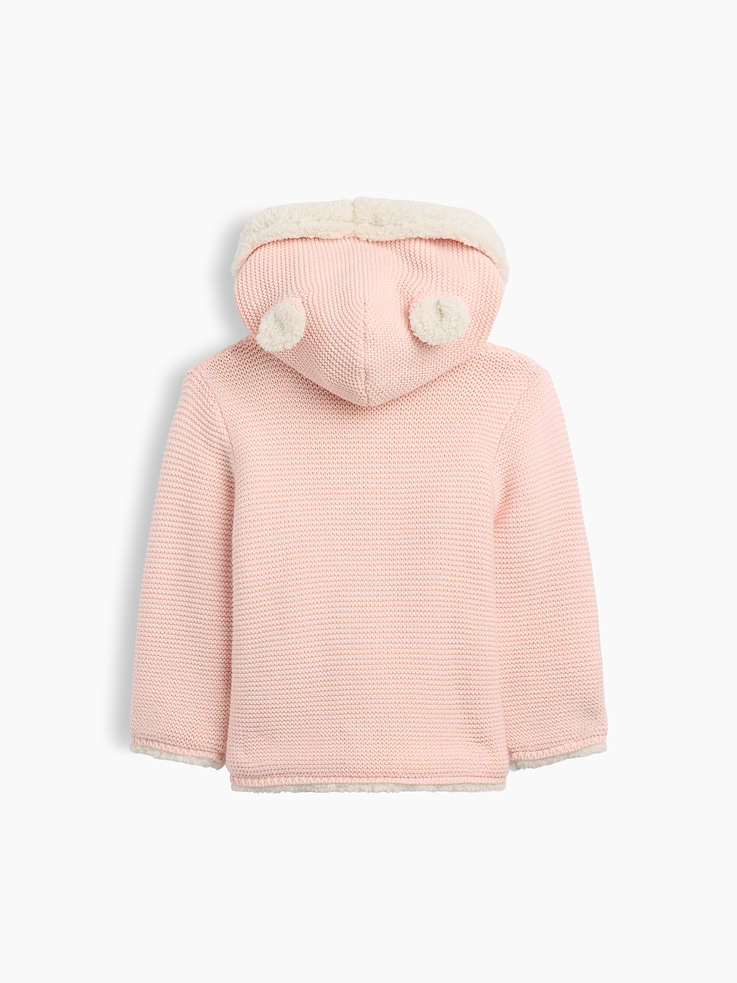 Image 3 of 3, Baby Sherpa-Lined Garter Cardigan