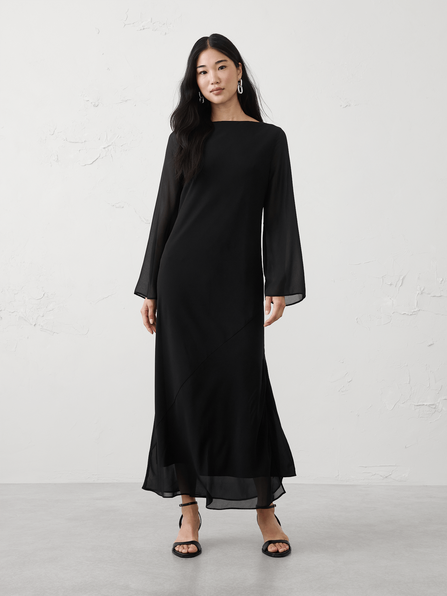 Image number 1 showing, Boatneck Maxi Dress
