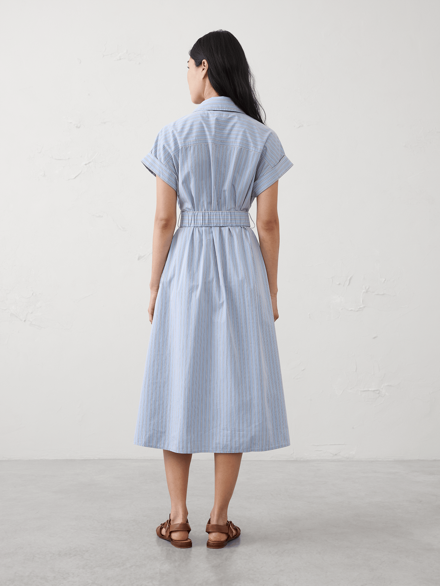 Image number 2 showing, Poplin Utility Midi Shirtdress